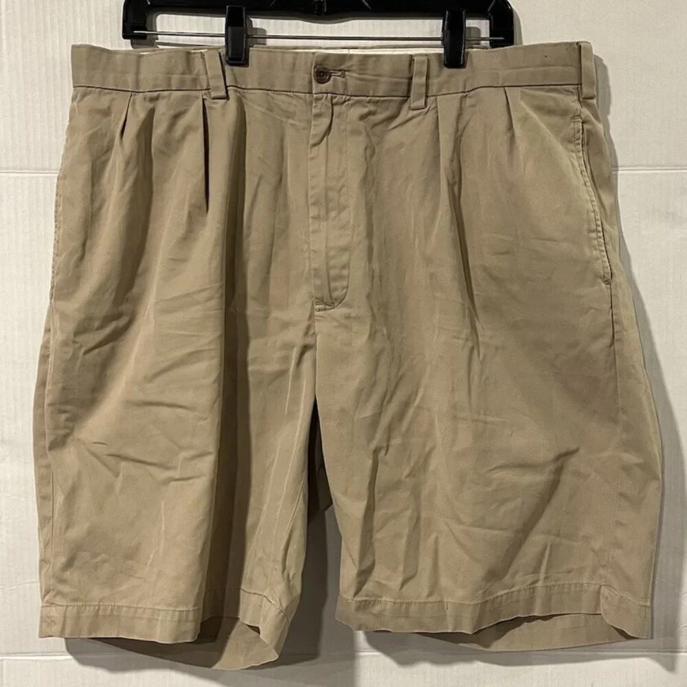 Polo Golf Ralph Lauren Fairway Cotton 38 Tan Flat Front‎ Khaki Short